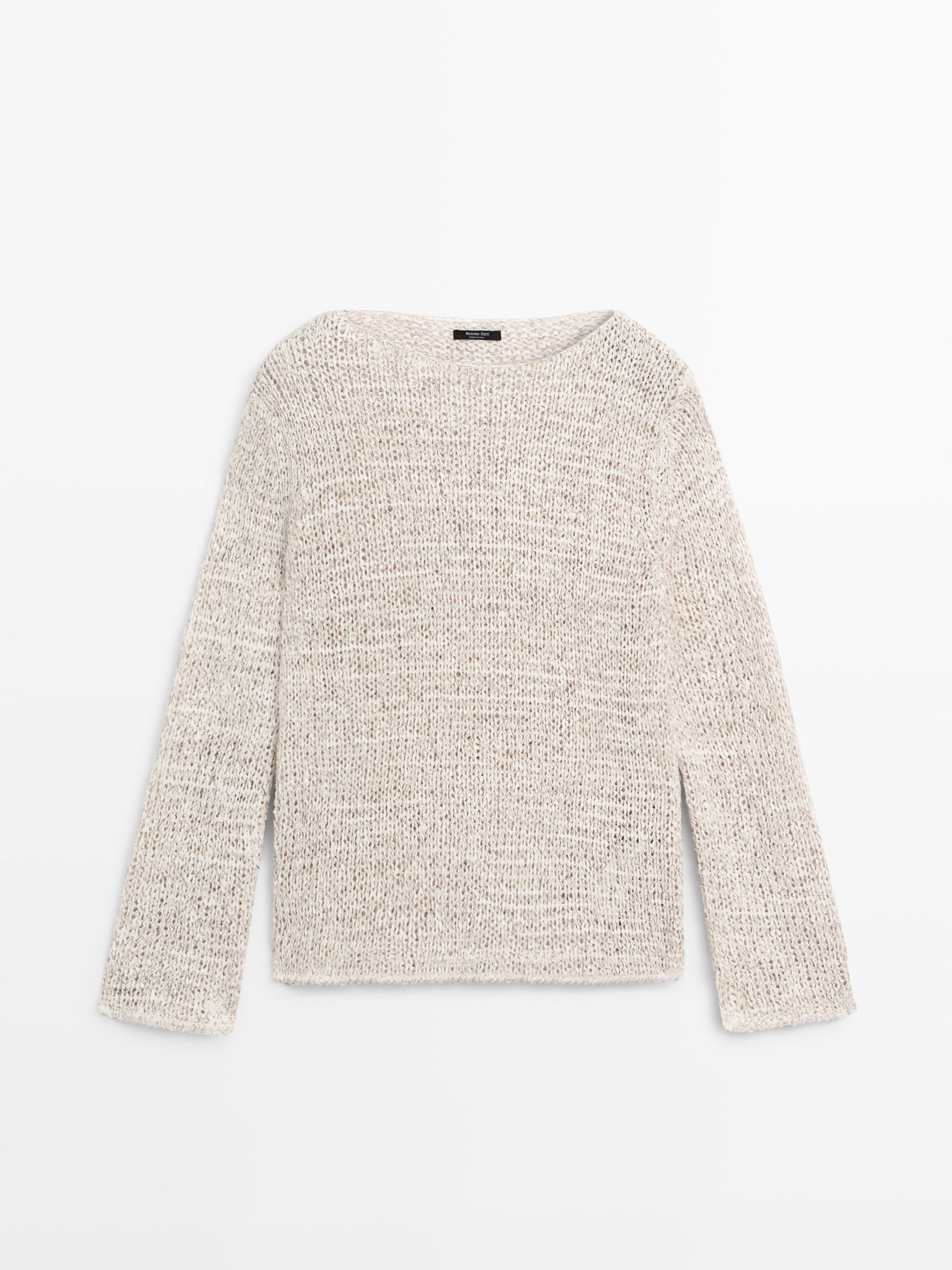 Pull en maille col bateau
